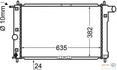 Радиатор, охлаждение двигателя BEHR HELLA SERVICE купить