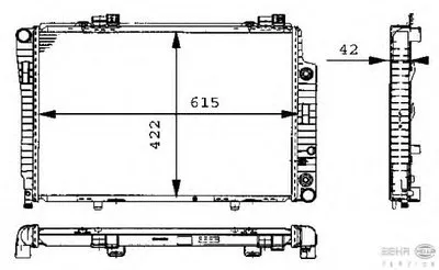 Радиатор, охлаждение двигателя BEHR HELLA SERVICE купить