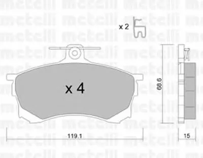 Комплект тормозных колодок, дисковый тормоз METELLI купить
