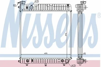 Радиатор, охлаждение двигателя NISSENS купить