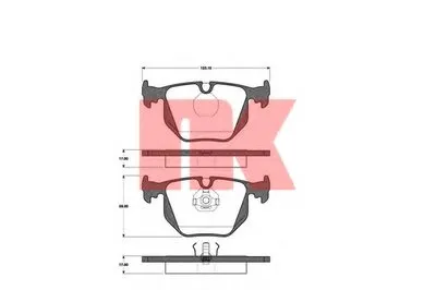 Комплект тормозных колодок, дисковый тормоз NK купить