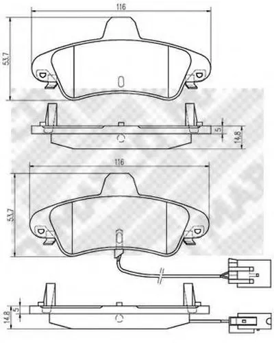 Комплект тормозных колодок, дисковый тормоз MAPCO купить
