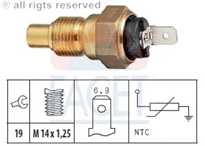 Датчик, температура охлаждающей жидкости; Датчик, температура охлаждающей жидкости; Датчик, температура охлаждающей жидкости FACET купить