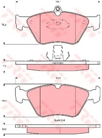 Комплект тормозных колодок, дисковый тормоз TRW купить