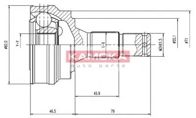 Шарнирный комплект, приводной вал KAMOKA KAMOKA купить