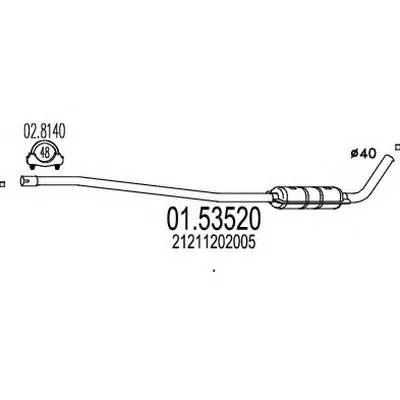 Средний глушитель выхлопных газов MTS купить