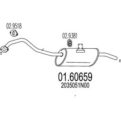 Глушитель выхлопных газов конечный MTS купить
