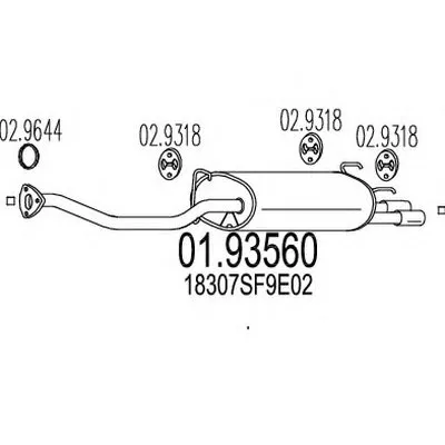 Глушитель выхлопных газов конечный MTS купить
