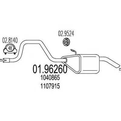 Глушитель выхлопных газов конечный MTS купить