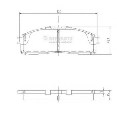 Комплект тормозных колодок, дисковый тормоз NIPPARTS купить