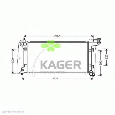 Радиатор, охлаждение двигателя KAGER купить