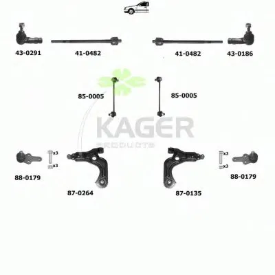 Подвеска колеса KAGER купить