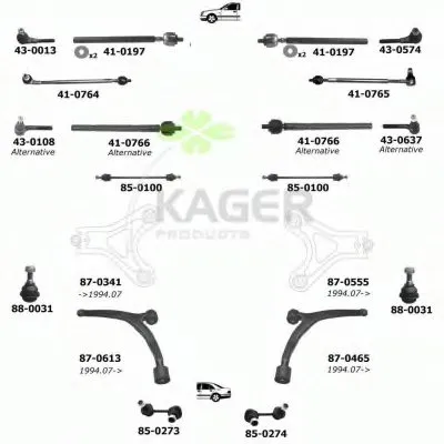 Подвеска колеса KAGER купить