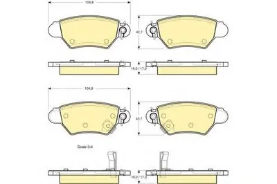 Комплект тормозных колодок, дисковый тормоз GIRLING купить