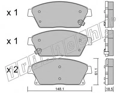Комплект тормозных колодок, дисковый тормоз fri.tech. купить