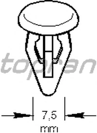 Зажим, молдинг / защитная накладка TOPRAN купить