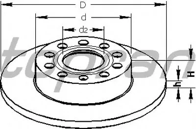 Тормозной диск COATED TOPRAN купить