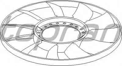Крыльчатка вентилятора, охлаждение двигателя TOPRAN купить