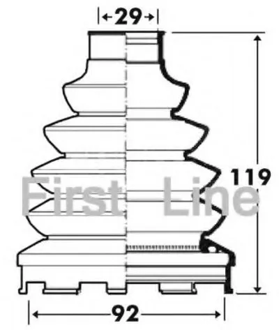 Пыльник, приводной вал FIRST LINE купить