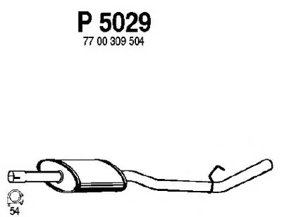 Средний глушитель выхлопных газов FENNO купить