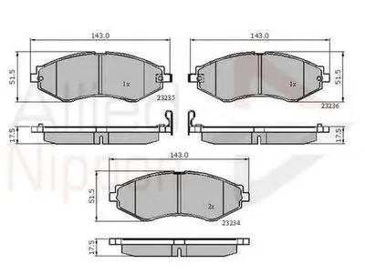 Комплект тормозных колодок, дисковый тормоз ANL Braking COMLINE купить