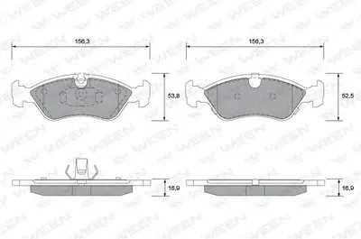 Комплект тормозных колодок, дисковый тормоз WEEN купить