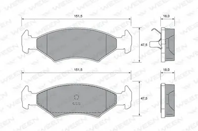 Комплект тормозных колодок, дисковый тормоз WEEN купить