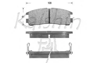 Комплект тормозных колодок, дисковый тормоз KAISHIN купить