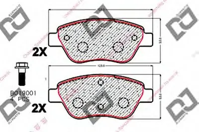 Комплект тормозных колодок, дисковый тормоз DJ PARTS купить
