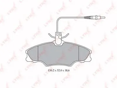 Комплект тормозных колодок, дисковый тормоз LYNXauto купить