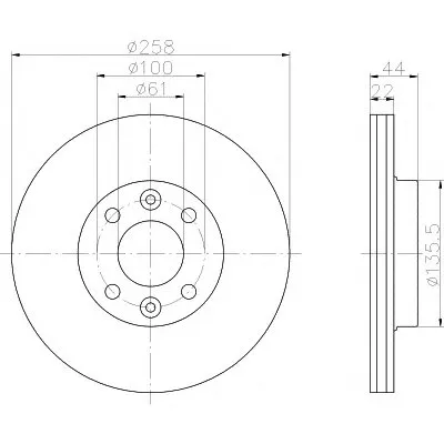 Тормозной диск PRO HELLA PAGID купить