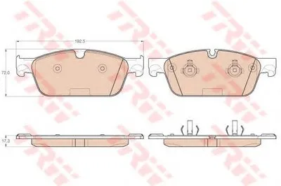Комплект тормозных колодок, дисковый тормоз COTEC TRW купить