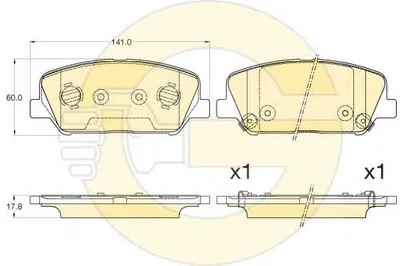Комплект тормозных колодок, дисковый тормоз GIRLING купить