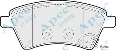Комплект тормозных колодок, дисковый тормоз APEC braking купить