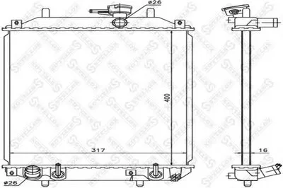 Радиатор, охлаждение двигателя STELLOX купить