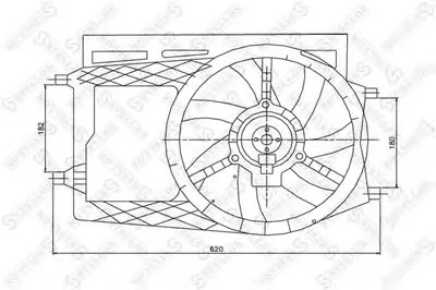 Вентилятор, охлаждение двигателя STELLOX купить