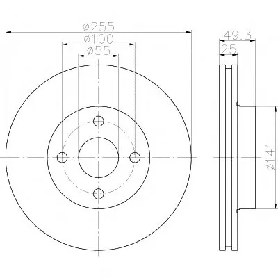 Тормозной диск PRO HELLA PAGID купить