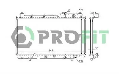 Радиатор, охлаждение двигателя PROFIT купить