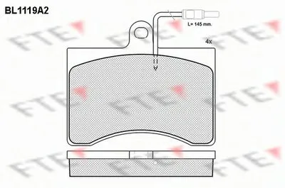 Комплект тормозных колодок, дисковый тормоз FTE купить
