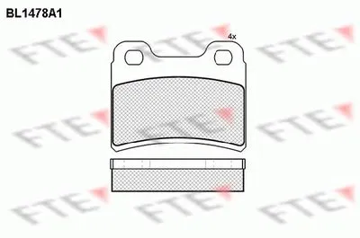 Комплект тормозных колодок, дисковый тормоз FTE купить