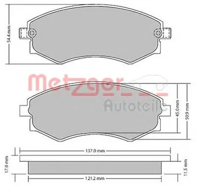 Комплект тормозных колодок, дисковый тормоз METZGER купить