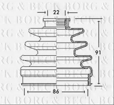Пыльник, приводной вал BORG & BECK купить
