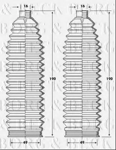 Пыльник, рулевое управление BORG & BECK купить