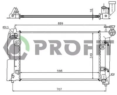Радиатор, охлаждение двигателя PROFIT купить