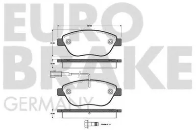 Комплект тормозных колодок, дисковый тормоз EUROBRAKE купить