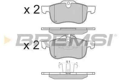 Комплект тормозных колодок, дисковый тормоз BREMSI купить