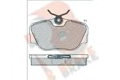 Комплект тормозных колодок, дисковый тормоз R BRAKE купить