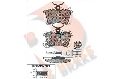 Комплект тормозных колодок, дисковый тормоз R BRAKE купить