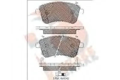 Комплект тормозных колодок, дисковый тормоз R BRAKE купить