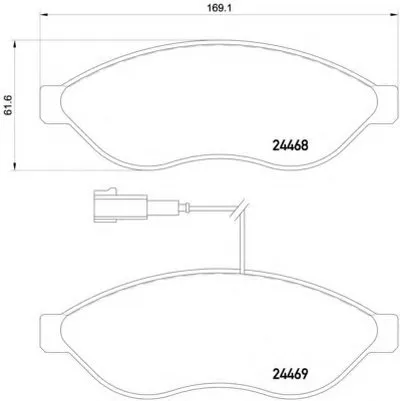 Комплект тормозных колодок, дисковый тормоз HELLA купить